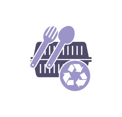 Poster - Plastic related icon on background for graphic and web design. Simple illustration. Internet concept symbol for website button or mobile app.