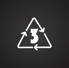 Poster - Plastic related icon on background for graphic and web design. Simple illustration. Internet concept symbol for website button or mobile app.