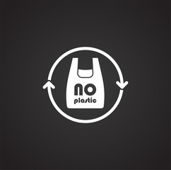 Poster - Plastic related icon on background for graphic and web design. Simple illustration. Internet concept symbol for website button or mobile app.