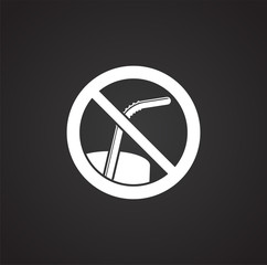 Poster - Plastic related icon on background for graphic and web design. Simple illustration. Internet concept symbol for website button or mobile app.