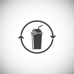 Poster - Plastic related icon on background for graphic and web design. Simple illustration. Internet concept symbol for website button or mobile app.