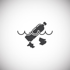 Poster - Plastic related icon on background for graphic and web design. Simple illustration. Internet concept symbol for website button or mobile app.