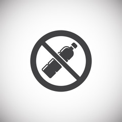 Poster - Plastic related icon on background for graphic and web design. Simple illustration. Internet concept symbol for website button or mobile app.