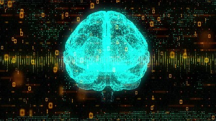 Wall Mural - Digital Brain Equalizer