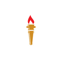 Fototapete - Torch icon on background for graphic and web design. Simple illustration. Internet concept symbol for website button or mobile app.
