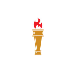Fototapete - Torch icon on background for graphic and web design. Simple illustration. Internet concept symbol for website button or mobile app.