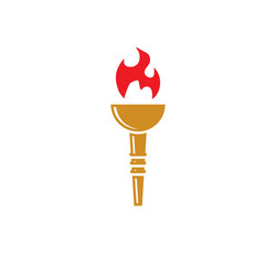 Fototapete - Torch icon on background for graphic and web design. Simple illustration. Internet concept symbol for website button or mobile app.