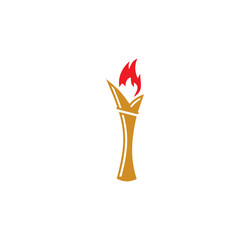 Fototapete - Torch icon on background for graphic and web design. Simple illustration. Internet concept symbol for website button or mobile app.