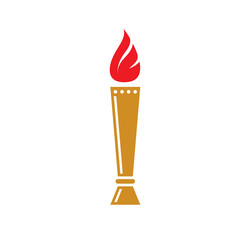Fototapete - Torch icon on background for graphic and web design. Simple illustration. Internet concept symbol for website button or mobile app.