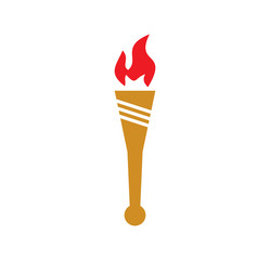Fototapete - Torch icon on background for graphic and web design. Simple illustration. Internet concept symbol for website button or mobile app.