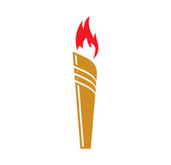 Fototapete - Torch icon on background for graphic and web design. Simple illustration. Internet concept symbol for website button or mobile app.