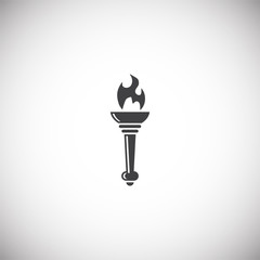 Fototapete - Torch icon on background for graphic and web design. Simple illustration. Internet concept symbol for website button or mobile app.