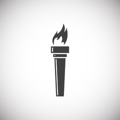 Fototapete - Torch icon on background for graphic and web design. Simple illustration. Internet concept symbol for website button or mobile app.