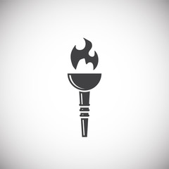Fototapete - Torch icon on background for graphic and web design. Simple illustration. Internet concept symbol for website button or mobile app.