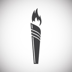 Fototapete - Torch icon on background for graphic and web design. Simple illustration. Internet concept symbol for website button or mobile app.