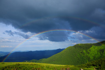  Rainbow in the mountains.