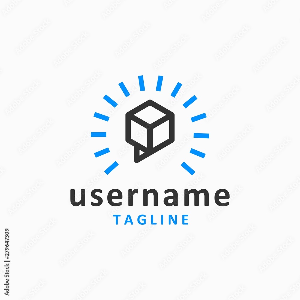 social box logo design template . out of the box logo design ...