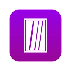 Poster - White rectangle window icon digital purple for any design isolated on white vector illustration