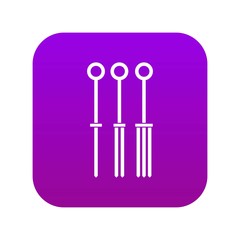 Sticker - Tattoo needles icon digital purple for any design isolated on white vector illustration