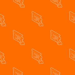 Poster - Businessman giving presentation with a board pattern vector orange for any web design best