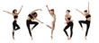 © Prostock-studio - Collage Of Contemp Dancer In Different Positions On White Background