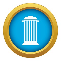 Poster - Street trash icon blue vector isolated on white background for any design