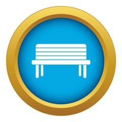 Poster - Street bench icon blue vector isolated on white background for any design