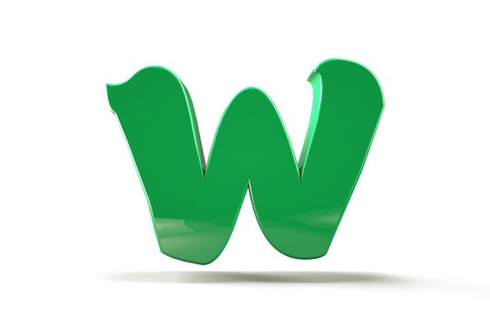 3d letter collection.letter W
