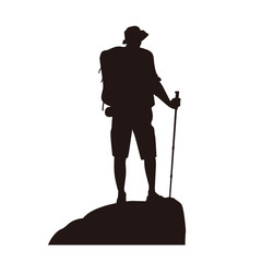 Wall Mural - backpacker silhouettes