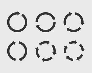 Poster - Collection arrows vector background black and white symbols. Different arrow icon set circle, up, curly, straight and twisted. Design elements.