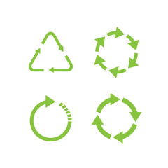 Poster - Recycle icon set template color editable. Recycle symbol pack vector sign isolated on white background. Simple logo vector illustration for graphic and web design.