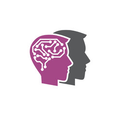 Poster - Artificial Intelligence Ai related icon on background for graphic and web design. Simple illustration. Internet concept symbol for website button or mobile app.