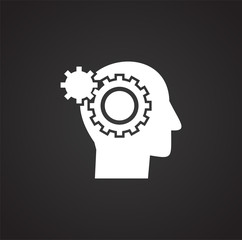 Poster - Artificial Intelligence Ai related icon on background for graphic and web design. Simple illustration. Internet concept symbol for website button or mobile app.