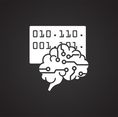 Poster - Artificial Intelligence Ai related icon on background for graphic and web design. Simple illustration. Internet concept symbol for website button or mobile app.