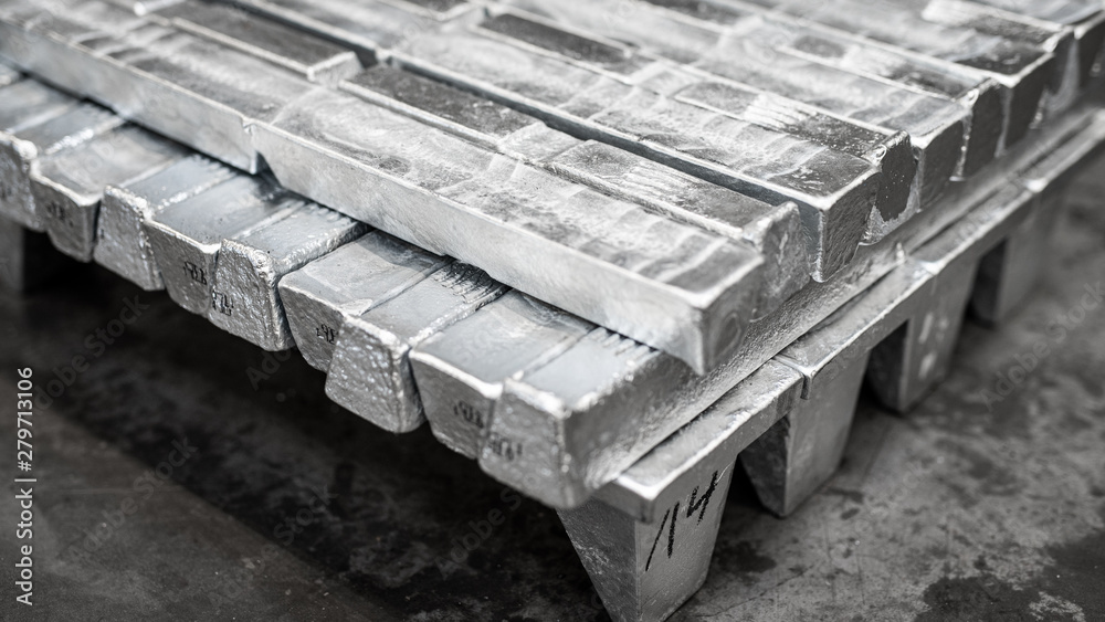 sztabka aluminium- przemysł metali niezależnych - obrazy, fototapety, plakaty 