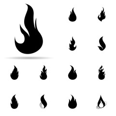 Poster - fire, flame icon. Universal set of fire for website design and development, app development
