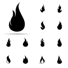 Poster - fire, flame icon. Universal set of fire for website design and development, app development
