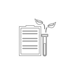 Poster - archive, test icon. Element of genetics and bioenginnering for mobile concept and web apps icon. Outline, thin line icon for website design and development, app development