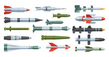 Military Missilery Army Rocket Isolated Vector Illustration On Background