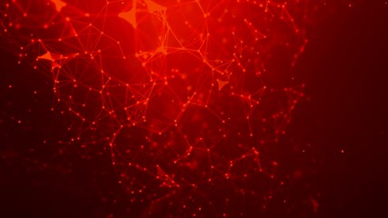 Poster - abstract background futuristic dot point and connection line for network cyber technology concept wi