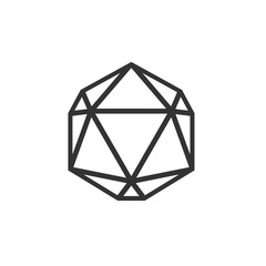 Poster - Crystal and gemstones line icon template color editable. Diamond symbol vector sign isolated on white background. Sympel logo vector illustration for graphic and web design