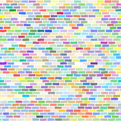 Poster - Brick wall. Seamless pattern Vector illustration