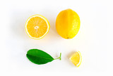 Fototapeta Mapy - lemon isolated on white background
