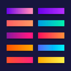 Poster - Super set of button gradient style with shadow for website, ui, mobile app. Modern vector illustration design