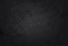 Dark Grey Black Slate Texture With High Resolution, Background Of Natural Black Stone Wall.