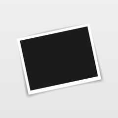 Wall Mural - vector photo frame mockup design. photo frame isolated on transparent background. vector illustratio