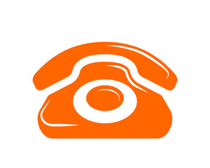 Poster - Phone icon vector illustration. Call center app. Telephone icons trendy flat style. Contact us line silhouette.