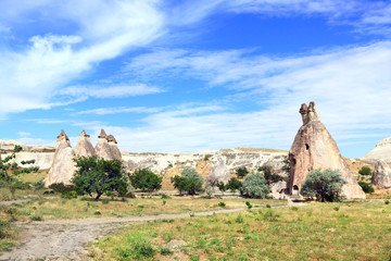 Sticker - Fairy Chimney or Multihead stone mushrooms, Cappadocia, Turkey