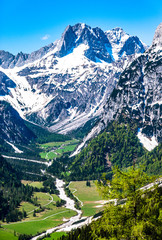 Poster - view from feilkopf mountain in austria