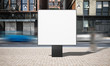 © MclittleStock - street advertising square billboard mockup